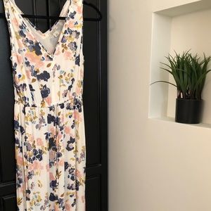 Lucky Brand Maxi Dress Floral Print Muted Size 6